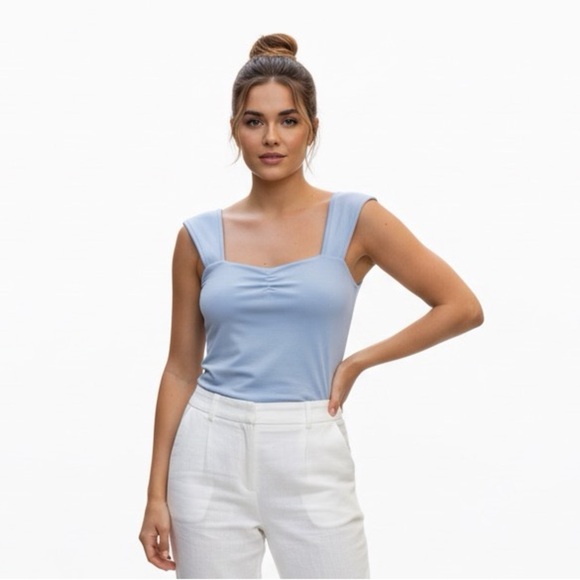 Justify Sky Blue Tank Top - Picture 1 of 8